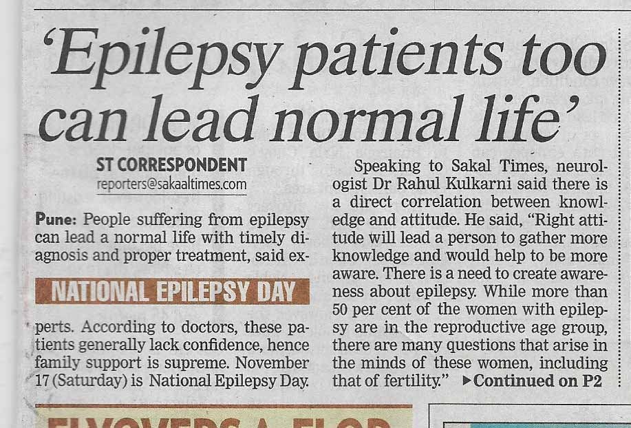 Epilepsy Patient too can lead Normal Life